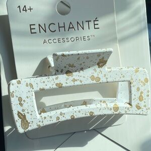 White and Gold Hair Clip